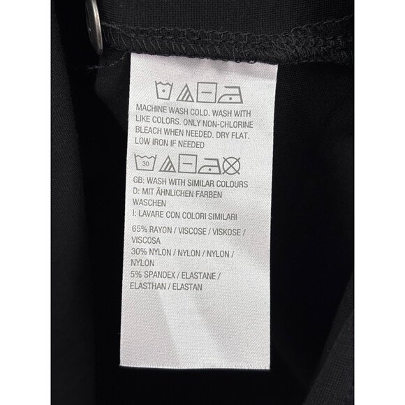 Susan Graver Everyday Mock Neck Button Shoulder Long Sleeve Stretch Top Black 2X - Picture 5 of 6